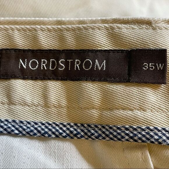 Size 35" Nordstrom Cement Flat Front Shorts - Picture 2 of 5